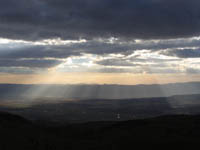 Sun's rays over Sanpete Valley 10/2/2005