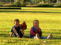 Michael at his t-ball game